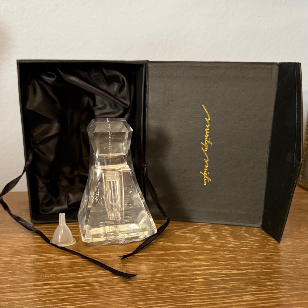 Elegant Crystal Perfume Bottle with Black Box